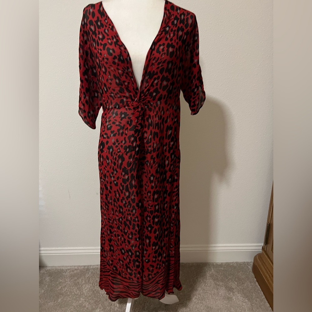Animal print tunic dress